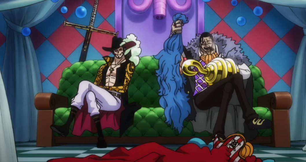 Cross Guild's Mihawk, Crocodile, and Buggy