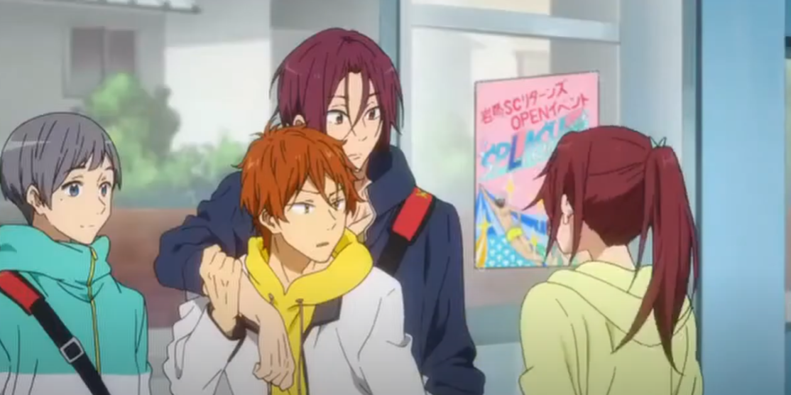 Mikoshiba siblings meeting Gou from Free!