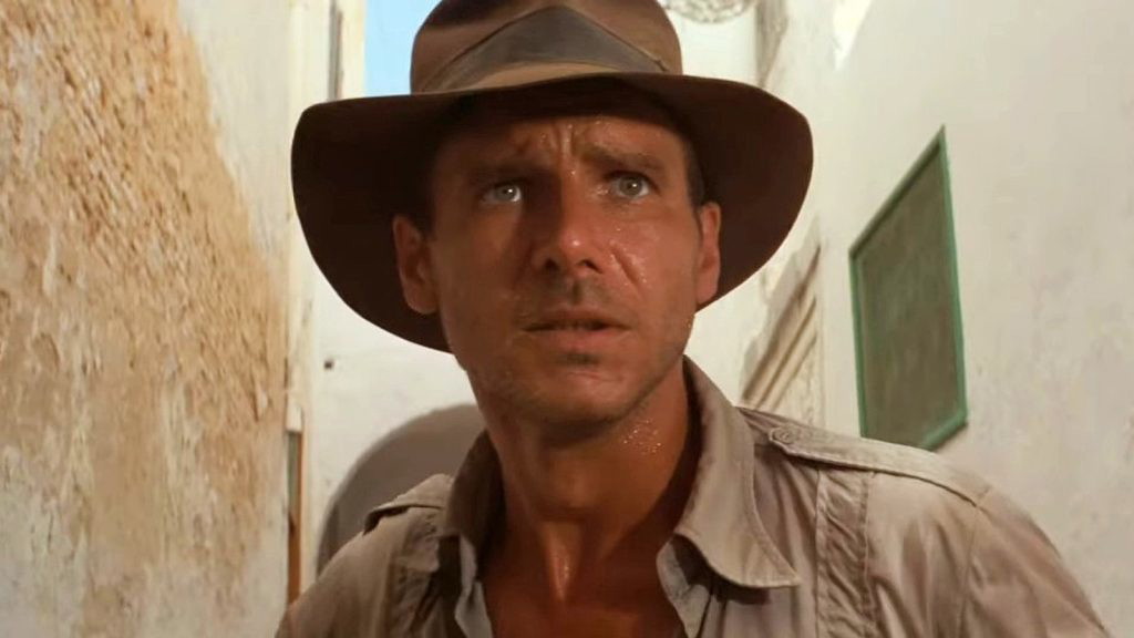 Harrison Ford as Indiana Jones in Raiders of the Lost Ark 