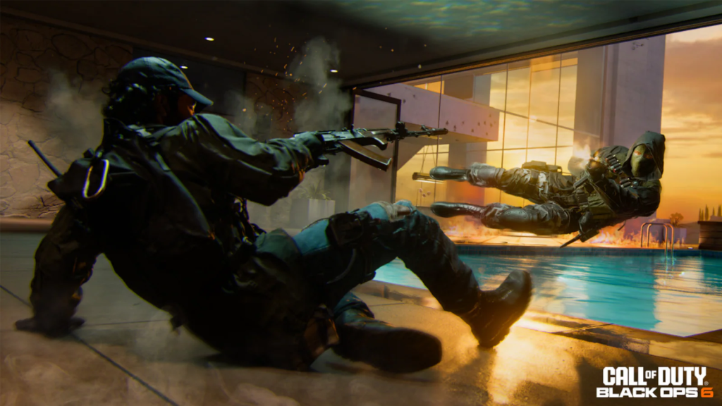 The Image shows a cinematic screemshot from Call of Duty Black Ops 6 