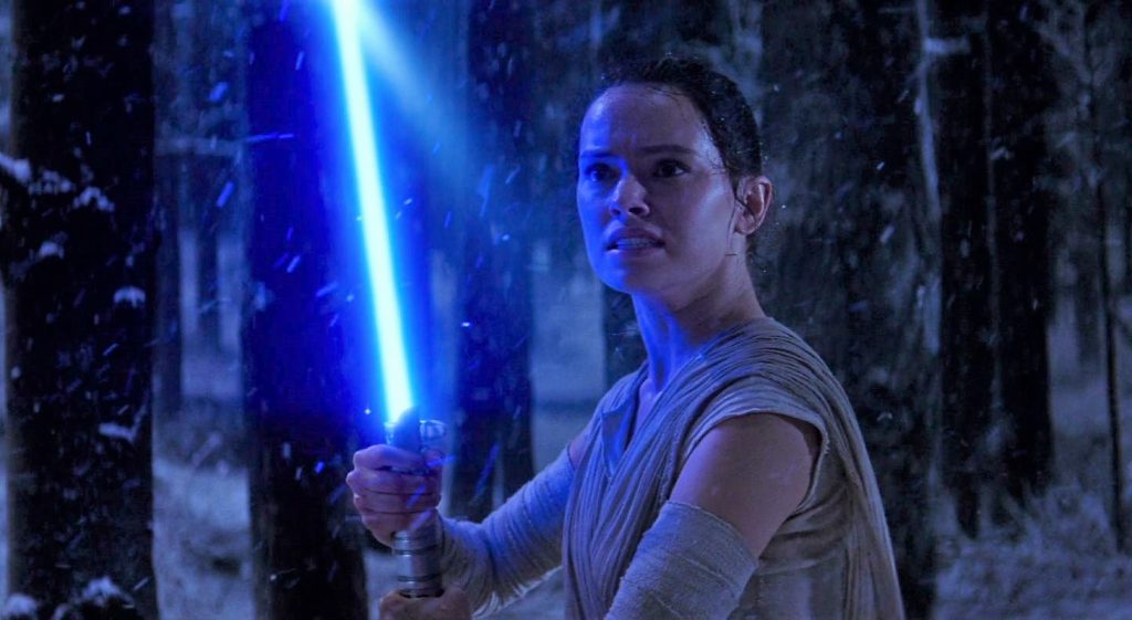 Daisy Ridley as Rey in Star Wars: The Last Jedi 