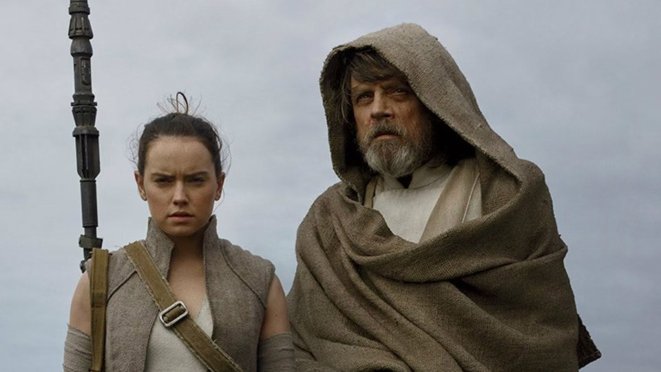 Daisy Ridley and Mark Hamill in Star Wars: The Last Jedi | Lucasfilm