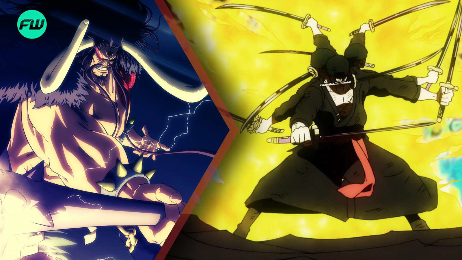 Kaido and Zoro Asura Form One Piece