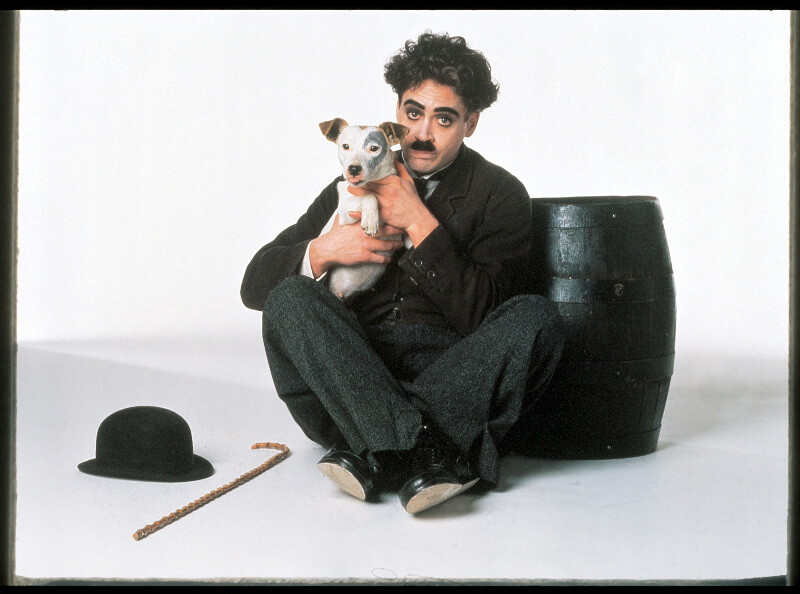 Downey Jr. in and as Chaplin. | TriStar Pictures.