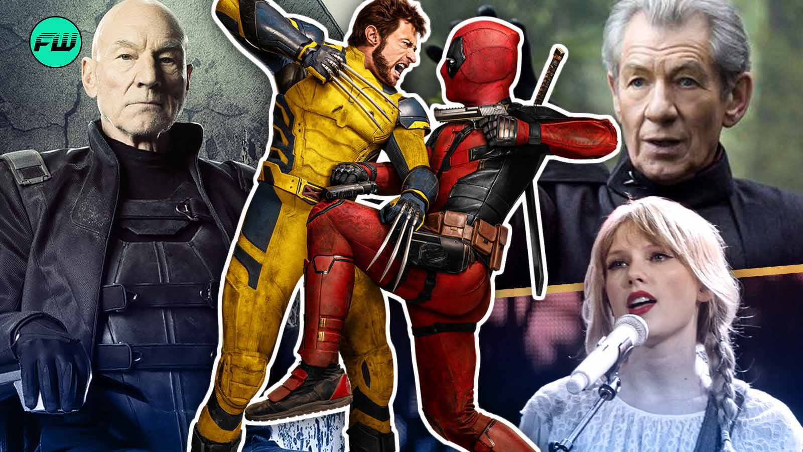 deadpool and wolverine, patrick stewart, ian mckellen, taylor swift