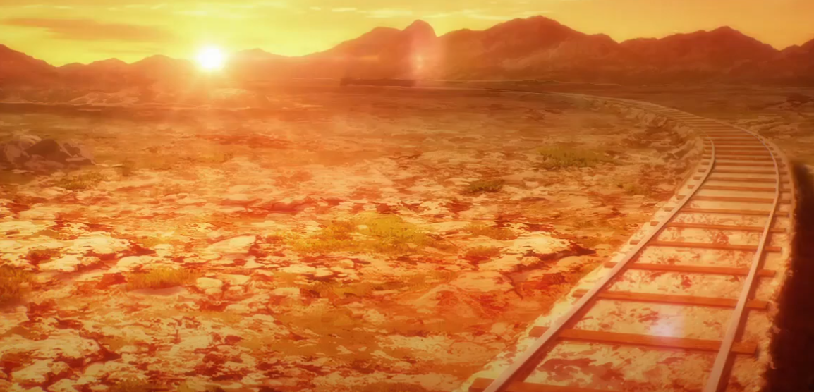 A sunset view from AOT Season 4 episode 10