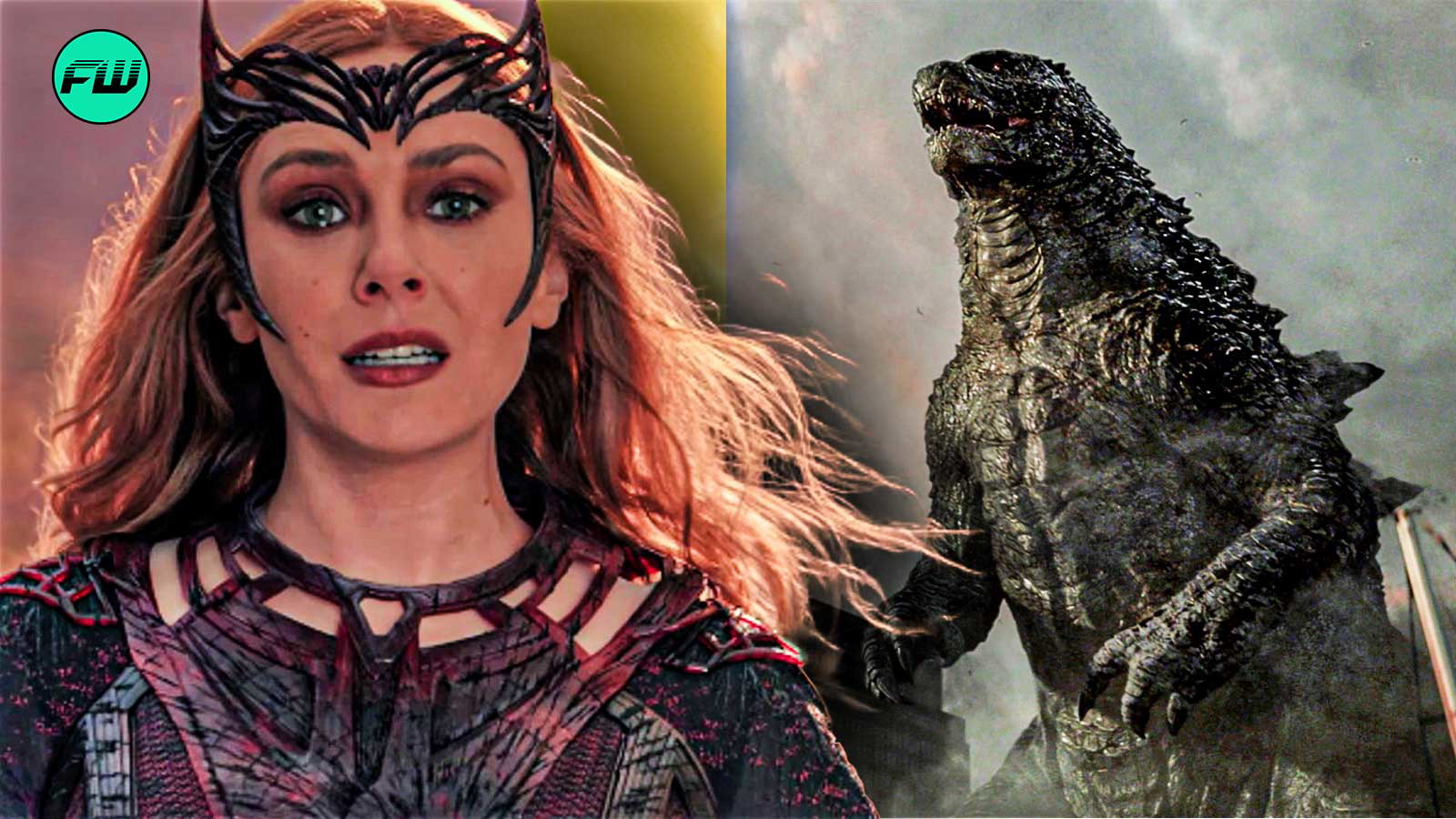 Elizabeth Olsen and Godzilla