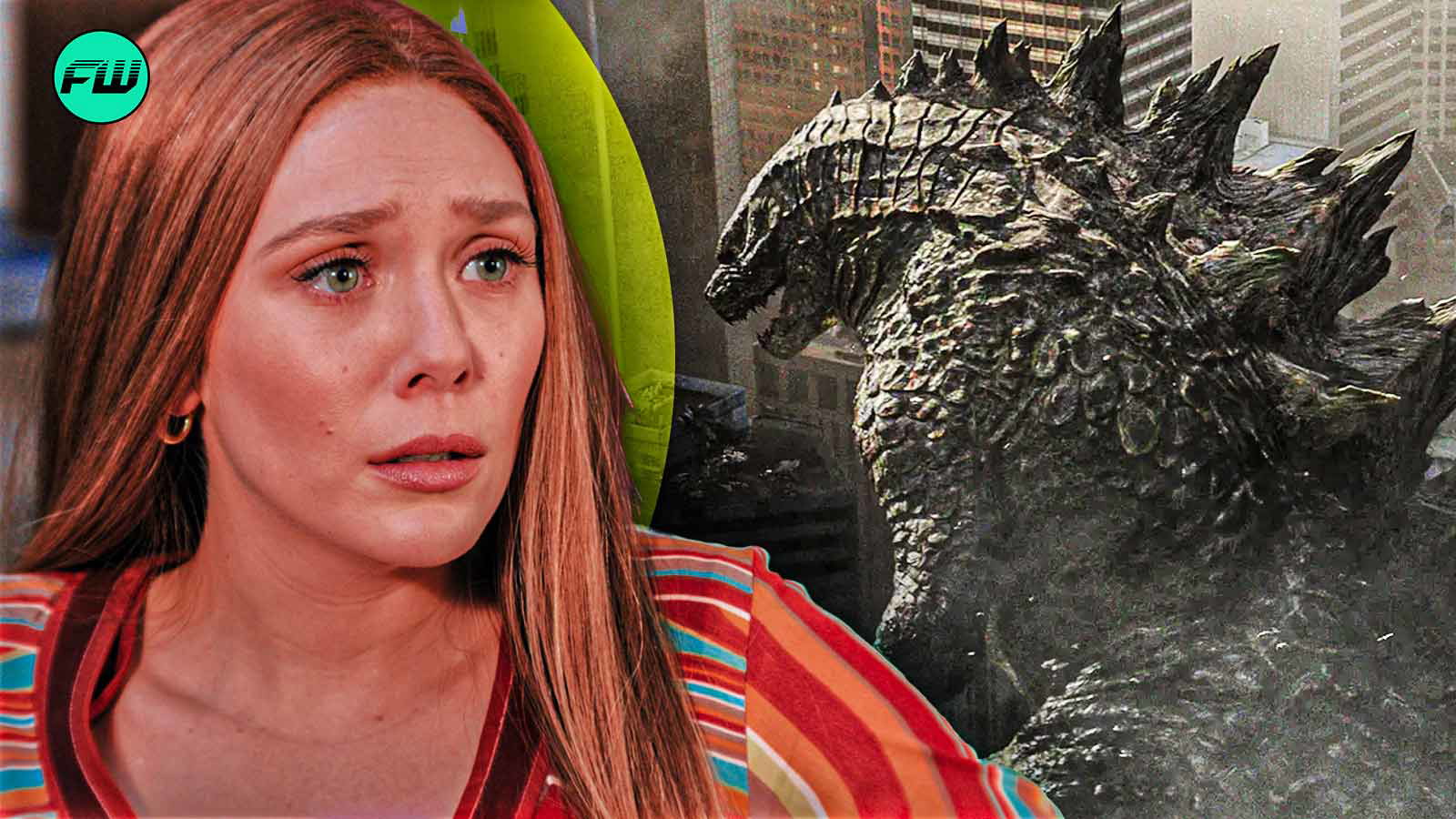 Elizabeth Olsen and Godzilla