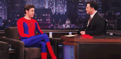 John Krasinski as Spider-Man on Jimmy Kimmel Live! [Credit: ABC]