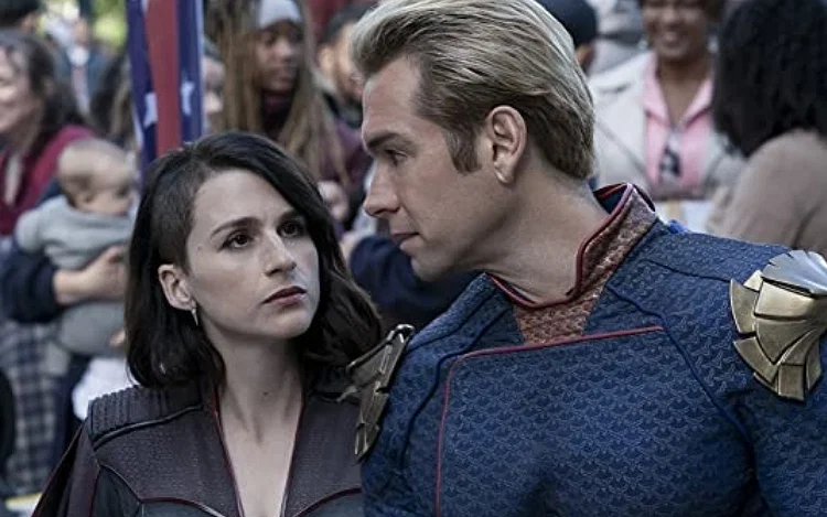 Did Soldier Boy Hint Stormfront is Homelander’s Mother? 1 a still from the boys featuring stormfront and homelander