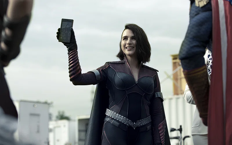 Did Soldier Boy Hint Stormfront is Homelander’s Mother? 2 a still from the boys featuring stormfront and homelander