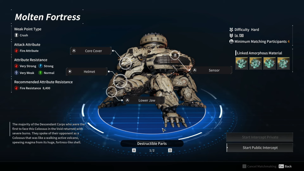 An in-game screenshot of The First Descendant from Nexon.