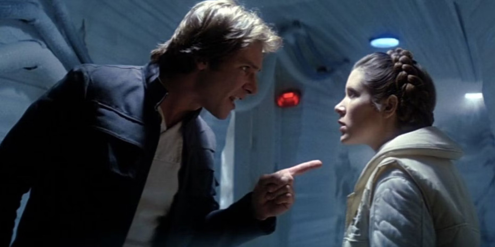 Han Solo and Princess Leia in The Empire Strikes Back | Lucasfilm