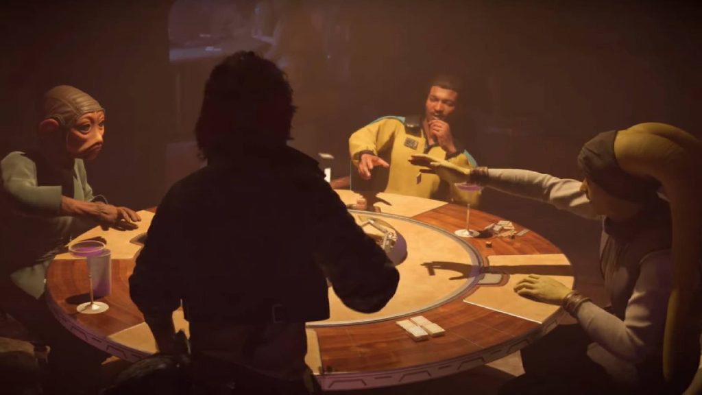 Kay meeting Lando in Star Wars Outlaws