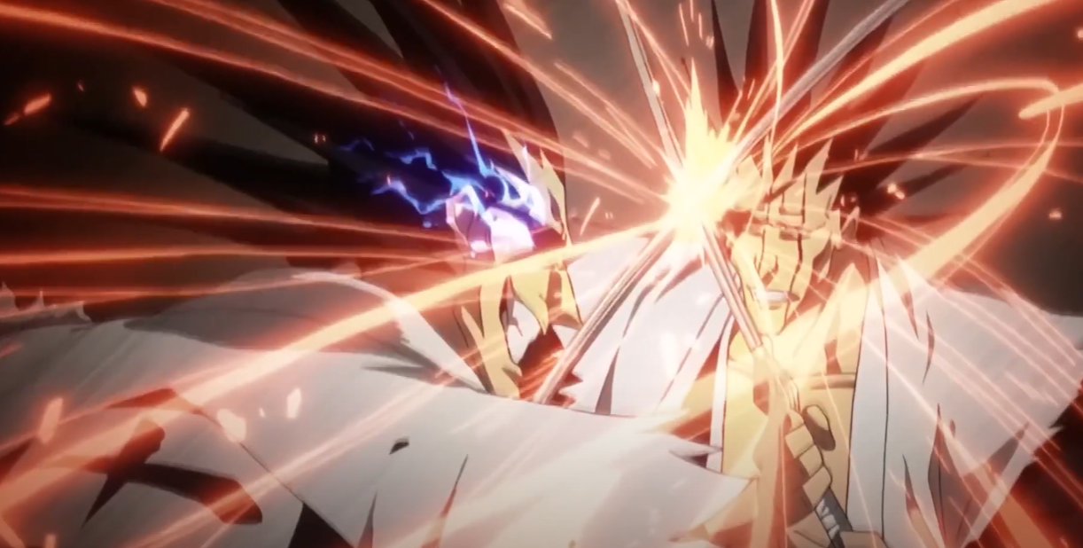 Kenpachi Zaraki fighting with his Reigai