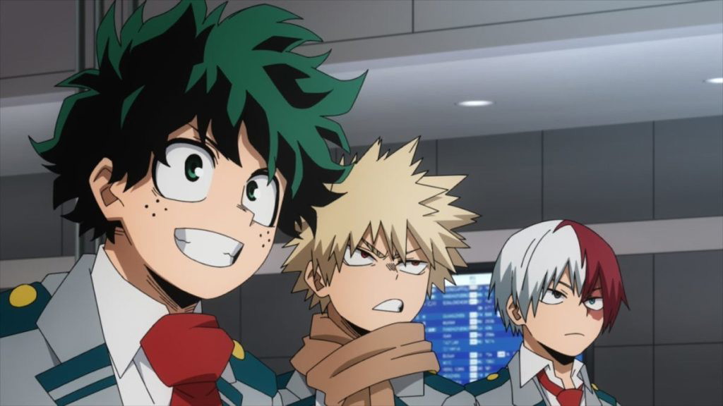 Deku, Bakugo and Todoroki 