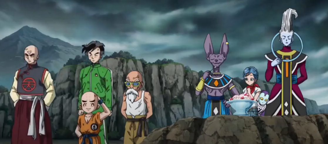 Beerus-sama protecting the ice-cream during the Golden Frieza Arc in Dragon Ball