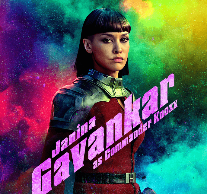 Janina Gavanker as Commander Knoxx in the film. | @janina/IG.