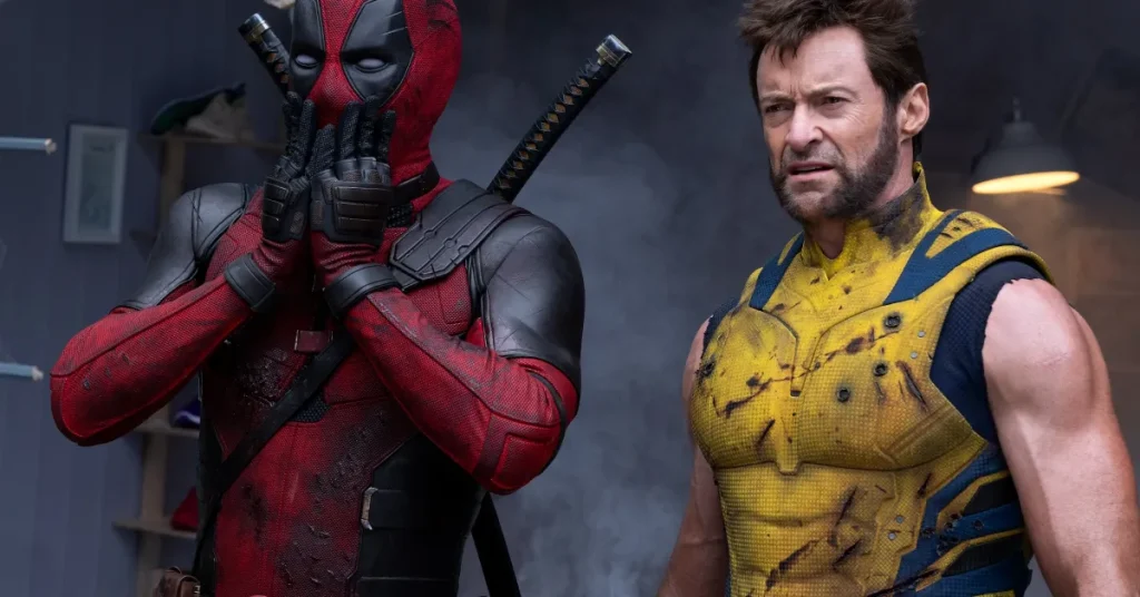 Ryan Reynolds and Hugh Jackman as Deadpool and Wolverine