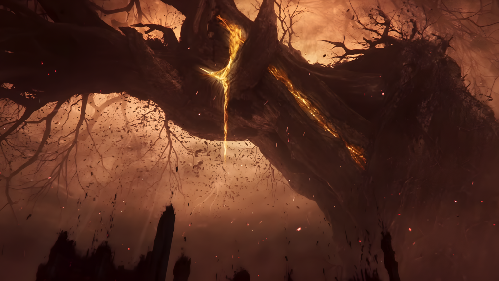 A screenshot of the Elden Ring Shadow of the Erdtree DLC story trailer.