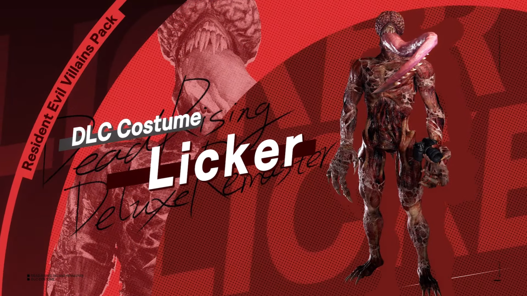 An screenshot of the Licker outfit trailer for the Dead Rising Deluxe Remaster from CAPCOM.