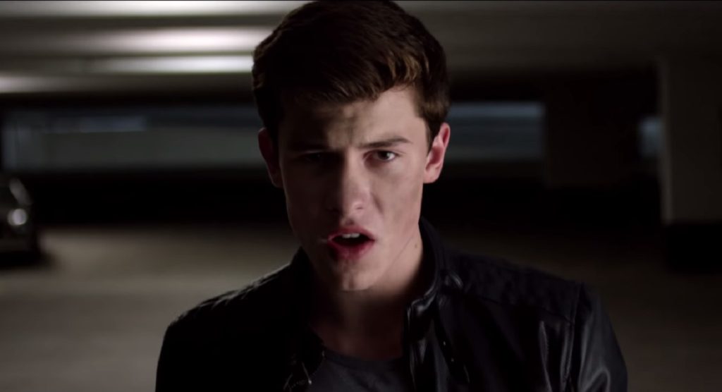 Singer Shawn Mendes in Stitches music video 