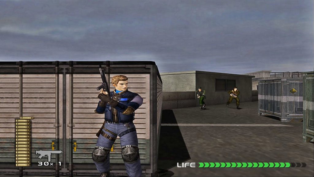 An in-game screenshot of Operation WinBack from Omega Force.