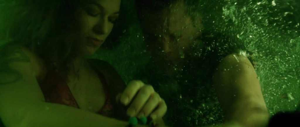 Matt Damon and Franka Potente underwater