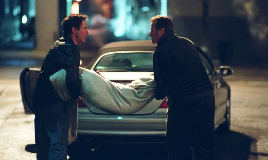 Shane Black's 2005 neo-noir comedy Kiss Kiss Bang Bang stars Val Kilmer as Perry and Robert Downey Jr. as Harry Lockhart. 
