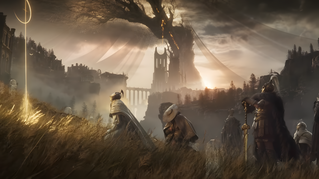 A screenshot of the Elden Ring Shadow of the Erdtree DLC story trailer from FromSoftware.