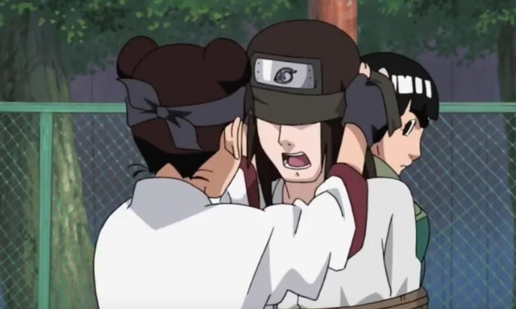 Tenten blindfolding Neji | Naruto | Studio Pierrot