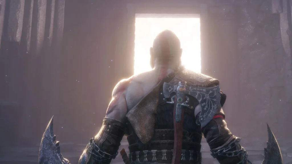 Kratos entering Valhalla