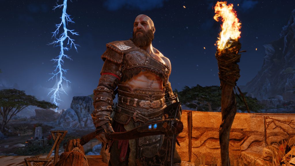 God of War Ragnarok nightime