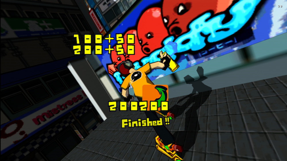 A player paints graffiti in Jet Set Radio Future.