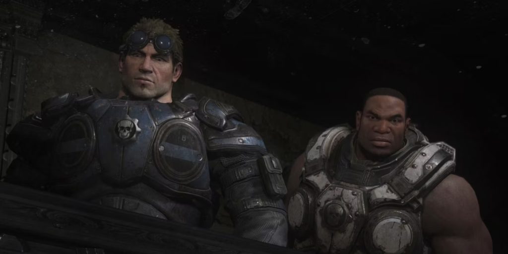 Thanks for the Release Date, Xbox! Guess We’ll Just Imagine Gears of War: E-Day for Now 2 Two characters in the dark in Gears of War: E-Day.