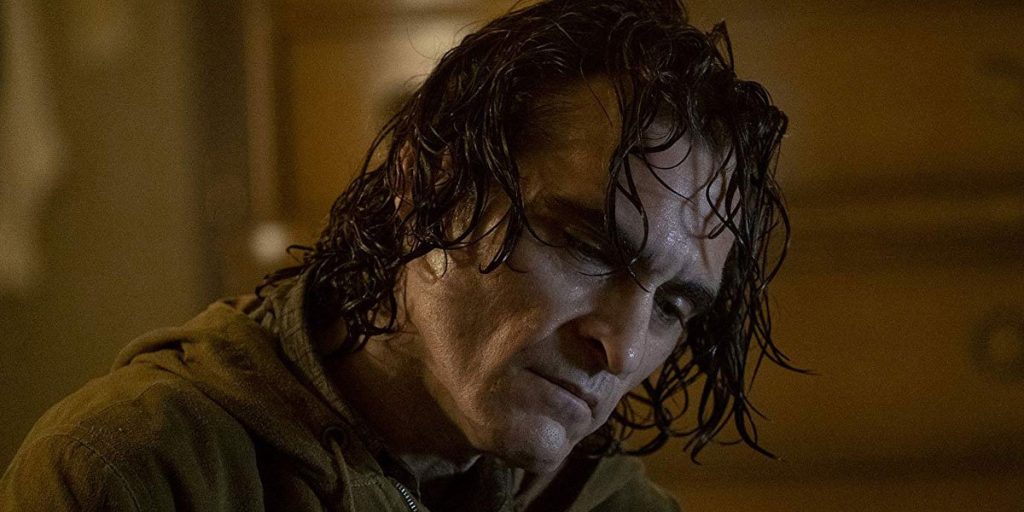 Joaquin Phoenix as and in Joker. 