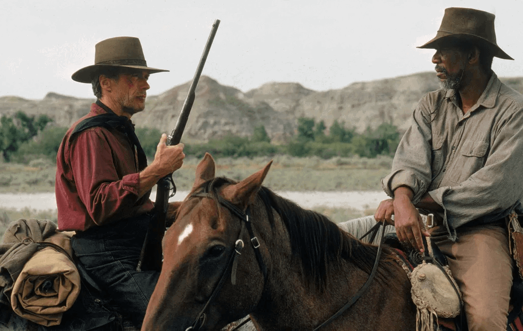 Clint Eastwood and Morgan Freeman in Unforgiven (Credits: Warner Bros.)