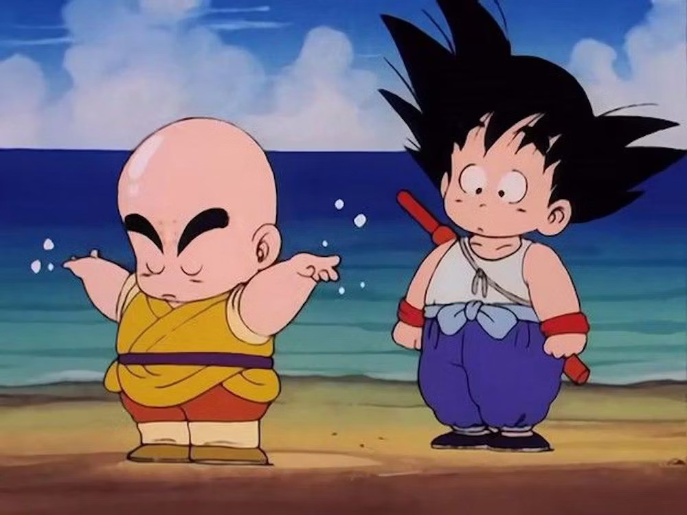 krillin and goku - dragon ball