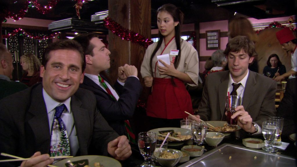 A Benihana Christmas episode in The Office