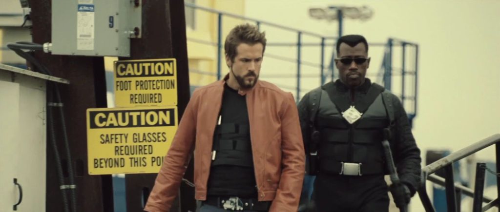 Ryan Reynolds and Wesley Snipes in Blade: Trinity