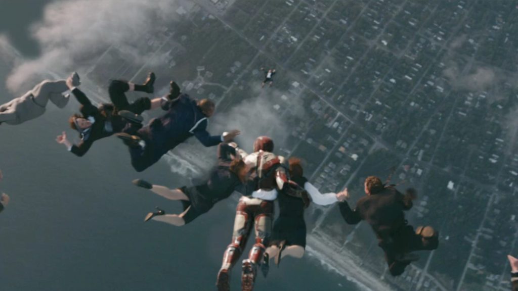 The Air Force One scene in Iron Man 3