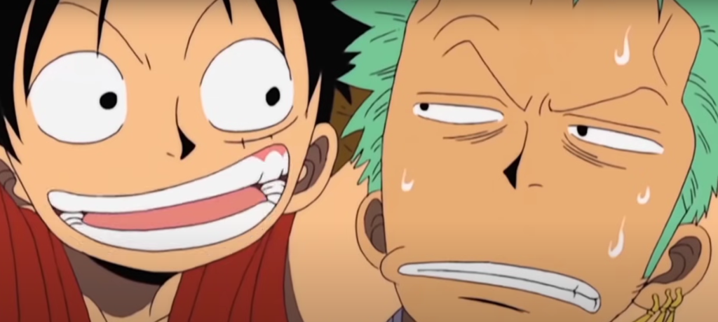 Zoro and Luffy in One Piece anime