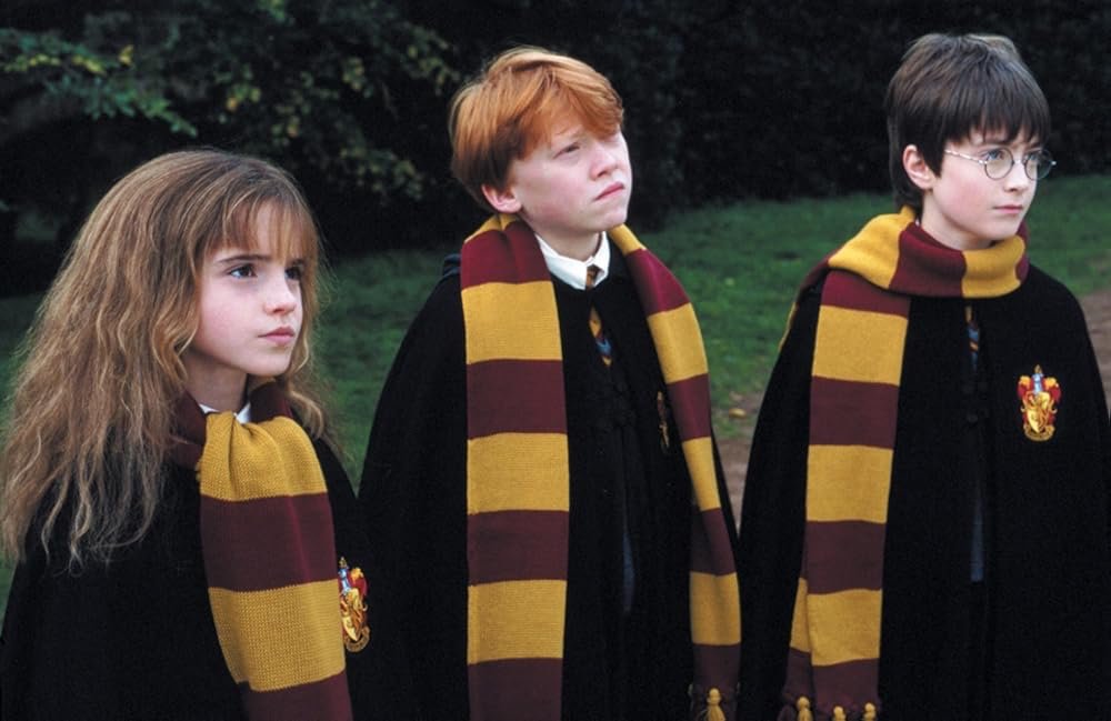 Watson's Hermione with Rupert Grint's Ron and Daniel Radcliffe's Harry in the Harry Potter films | Image: Warner Bros. 