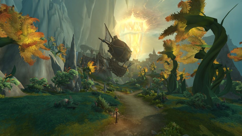 the image shows a landscape from World of Warcraft 