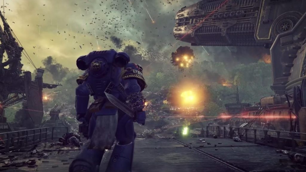 An in-game screenshot of Warhammer 40K: Space Marine