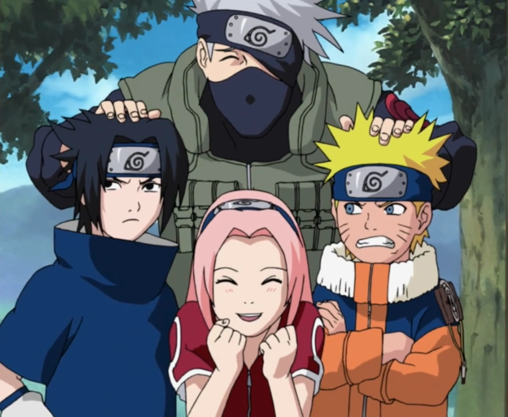 Team 7 in classic Naruto