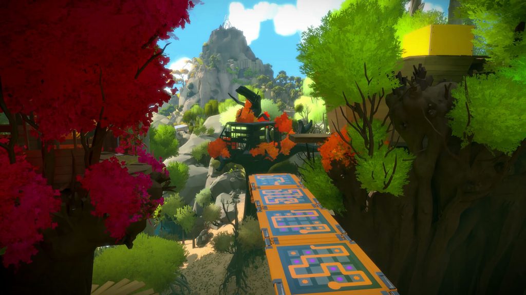 A gameplay screenshot of The Witness, a challenging puzzle game.