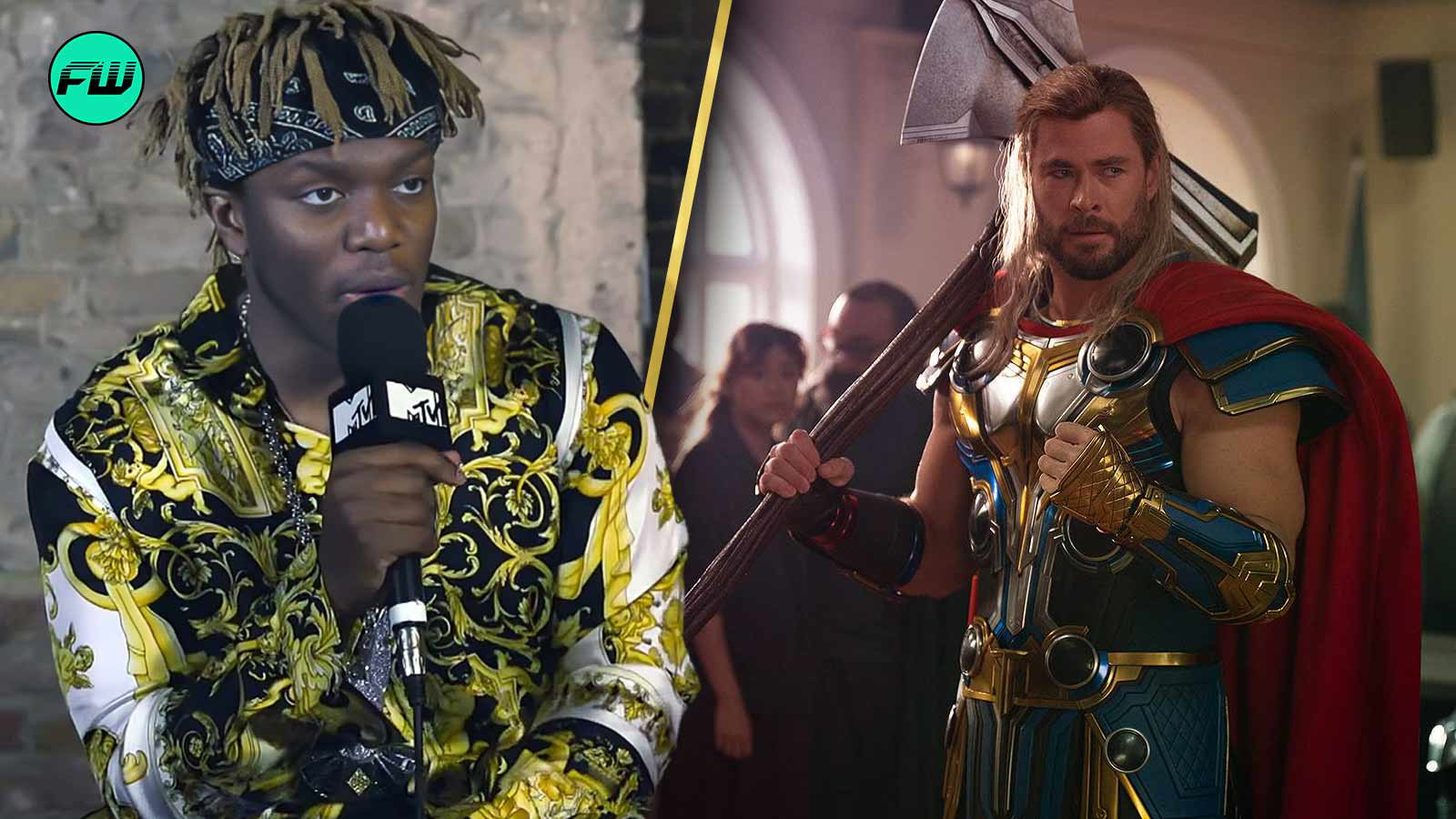 “Sorry buddy, you look stupid”: KSI Didn’t Have Any Comeback After Chris Hemsworth’s Thor Showed No Mercy For Showing up in a Thanos Costume