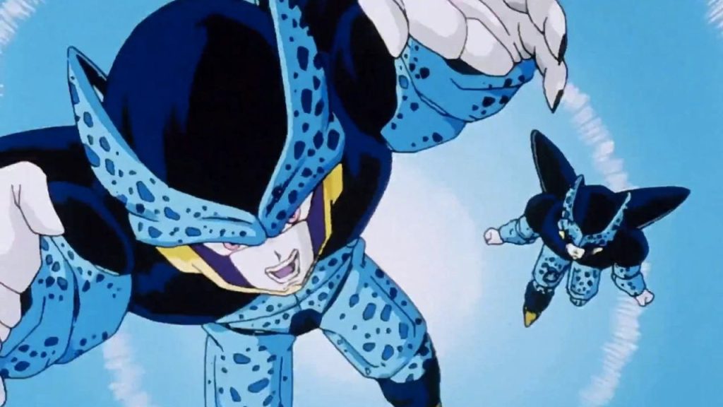 33 Years Ago This Month, The Greatest Dragon Ball Villain Debuted in DBZ 4 blue cell flying toward its enemy