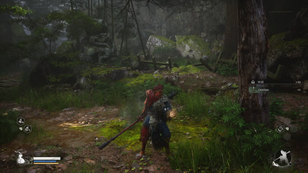 An in-game screenshot of Game Science's Black Myth Wukong.